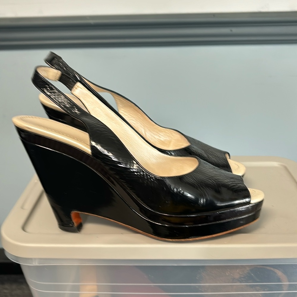Jil Sander slingback wedge